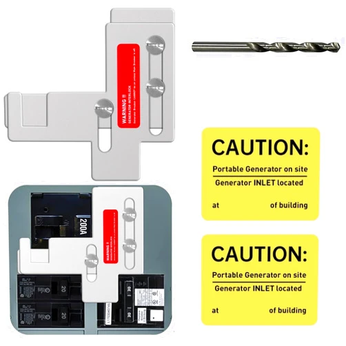 QYZZRS Generator Interlock kit Compatible with Siemens or Murray 150 amp or 200 amp Panels,7/8-1 1/4 inches Spacing Between Main & Branch Breaker,Professional and Interlock Kit (1set)