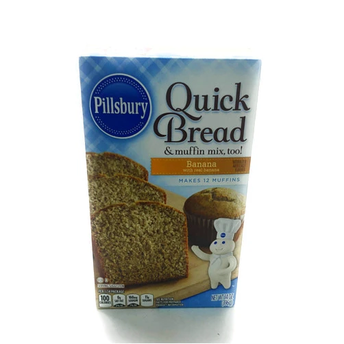 Hometown Seeds Pillsbury Banana Quick Bread and or Muffin Mix 14 oz, Pack of 6