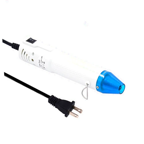 mofa Embossing Heat Gun,Hot Air Gun Tools Shrink Gun with Stand For DIY Embossing And Drying Paint Multi-Purpose Electric Heating Nozzle 150W(White,Blue)