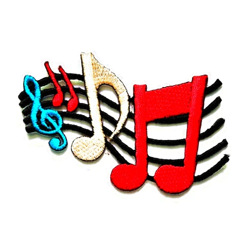 NiPitShop Musical instrument Patch Nipitshop Patches Colorful Musical Notation Music Note Symbol Patch for Cartoon Kids Patch Ideal for adorning Your Jeans Hats Bags Jackets Shirts or Gift Set
