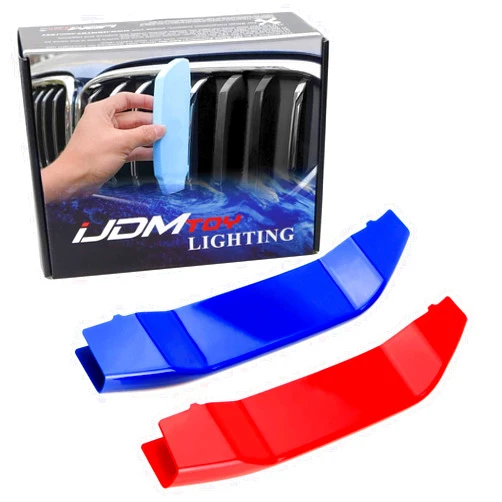 iJDMTOY Exact Fit 3pc Set Iconic Tri-Accent Grille Insert Decoration Trims Compatible with 2020-up G06 X6 w/ 6-Beam Kidney Grills
