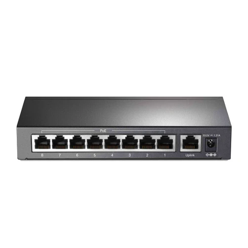 TP-Link 9 Port Fast Ethernet 10/100Mbps PoE Switch 8 PoE+ Ports @65W Sturdy Metal w/Shielded Ports Protection Extend Mode Priority Mode Isolation Mode (TL-SF1009P),Black