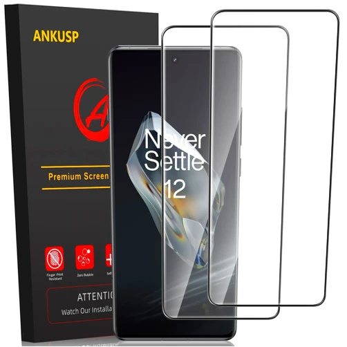 ANKUSP [2 Pack] Screen Protector for OnePlus 12, 9H Hardness, HD Clear, Anti-Scratch, Bubble-Free Tempered Glass Screen Protector for OnePlus 12 5G