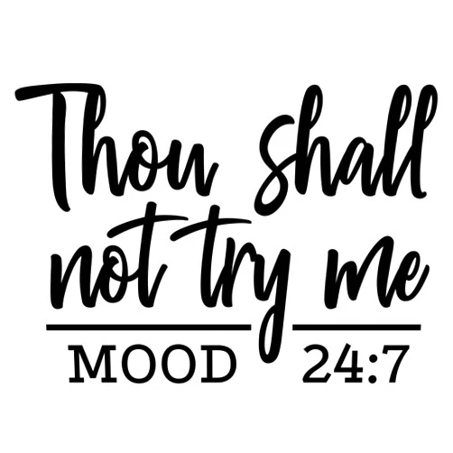 Sunset Graphics & Decals Thou Shall Not Try Me Decal Vinyl Car Sticker Funny | Cars Trucks Vans Walls Laptop | Black | 5.5 inches | SGD000213A