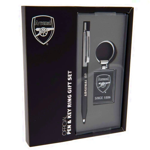 Arsenal F.C. Arsenal FC Pen and Keychain Set (One Size) (Black/Silver)
