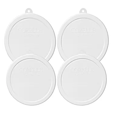 Corelle 418-PC Livingware White 18 Ounce Soup/Cereal Bowl Plastic Lid - 4 Pack