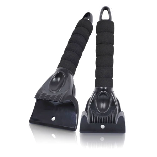 EcoNour Ice Scraper for Car Windshield | 2 Pack Window Scraper to Remove Snow, Frost, and Ice | Ice Crusher for Car Window with Foam Handle for Perfect Grip | Snow Removal & Frost Remover Accessories
