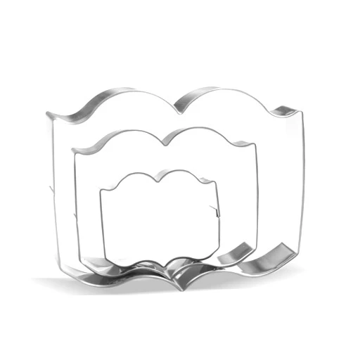 Keewah Book Cookie Cutter Set - 3 Piece - Stainless Steel
