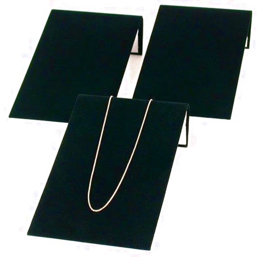 FindingKing 3 Black Velvet Bracelet Jewelry Showcase Display Ramps