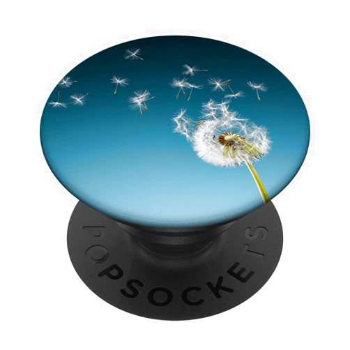 White Dandelion Flower Pop Mount Socket Cellphone Holder PopSockets Adhesive PopGrip