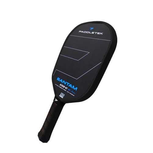 Paddletek Bantam ESQ-C 12.7mm Pickleball Paddle with Polymer Honeycomb Core - Unidirectional RAW Carbon Fiber Pickleball Paddle – Torsional Weighting & Performance Grip - USAPA Approved - 5.5