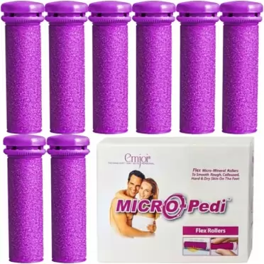 Emjoi Micro-Pedi Refill Rollers (Pack of 8, Extra Coarse)