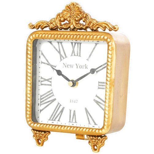 Deco 79 Metal Scroll Decorative Clock Antique Style Mantel Clock, Tabletop Clock 6