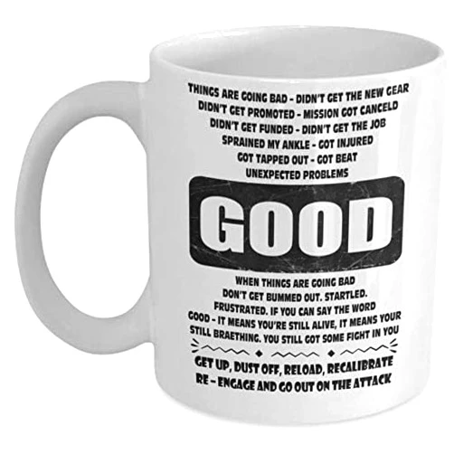 Rogabi Rera Good Get Up Dust Off Reload Recalibrate Re-engage - Jocko Coffee Mug, Funny, Cup, Tea, Present for Christmas, Father's Day, Xmas, Dad, Anniversary, Mothe 23083