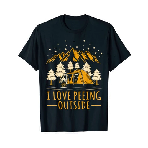 I Love Peeing Outside Funny Hiking Camping T-Shirt
