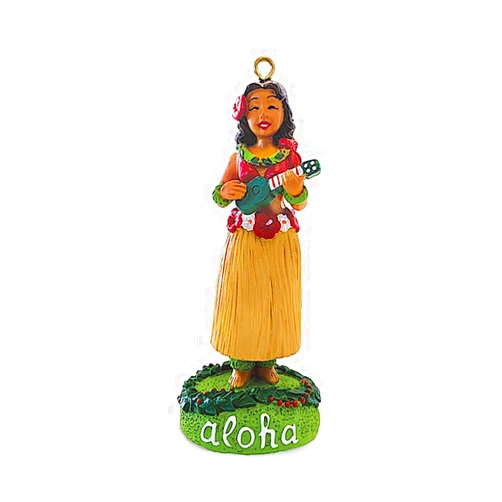 Island Heritage Hawaiian Handpainted Polyresin Christmas Ornament Island Girl