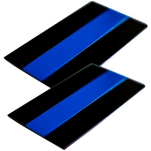 Riley Express Aluminum Thin Blue Line Decal Blue Lives Matter Sticker Emblem | in Support of Police Officers and Law Enforcement (2 Pack)