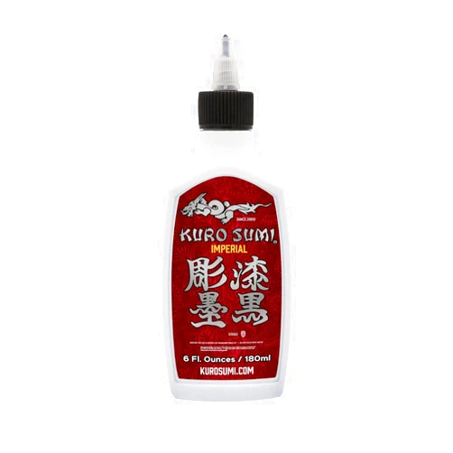 Kuro Sumi Imperial - Outlining Ink - Professional Tattoo Ink & Tattoo Supplies for Outlining & Shading - Skin-Safe Permanent Tattooing - Vegan (6 oz)