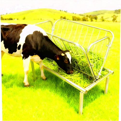 Generic 2 in 1Goat Hay Feeder with 6Inch Deep Feed Pan, 47L X 22.5W X 38 H Heavy Duty Galvanized Steel Hay Feeder for Horses, Small Family Farm Feeding