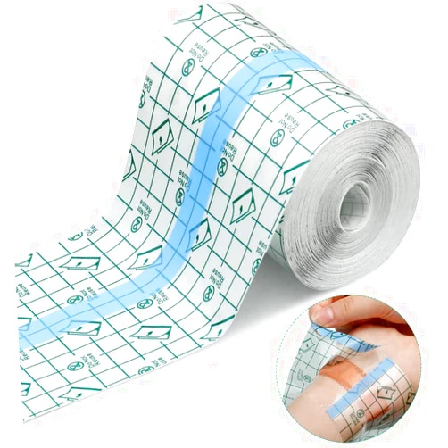 BBTO Transparent Dressing Adhesive Bandage Waterproof Clear Adhesive Bandages Stretch Tape for Tattoos Swimming (3.94 Inch x 10.94 Yard)