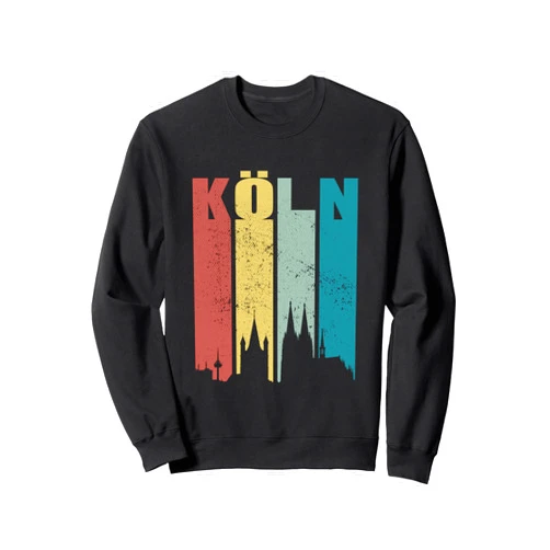 Cologne Skylines for Köln Germany Lovers Köln Cologne Cathedral Vintage Silhouette German I Love Köln Sweatshirt