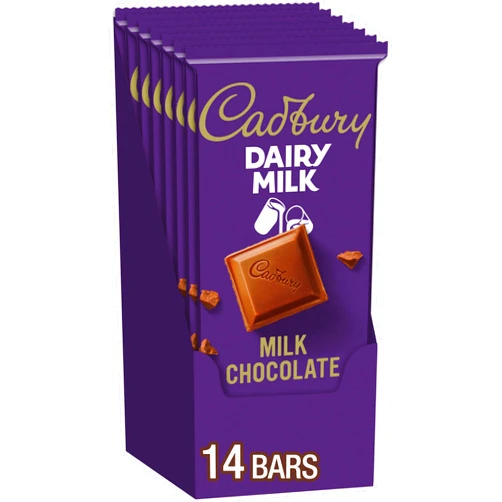 CADBURY DAIRY MILK Milk Chocolate Candy Bars, 3.5 oz (14 Count)