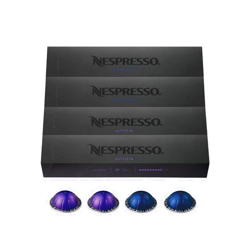 Nespresso Capsules Vertuo, Espresso Bold Variety Pack, Medium and Dark Roast Coffee, 40-Count Espresso Pods, Brews 1.35oz.