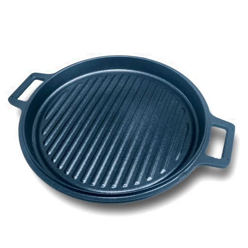 SCSP Round Steak Grill Pan Circular Size 11Inch [Made In Korea] / IH Induction Non Stick Coating