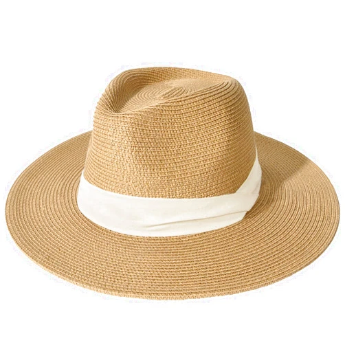 FURTALK Womens Mens Wide Brim Straw Panama Hat Fedora Summer Beach Sun Hat UPF Straw Hat for Women