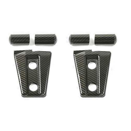 HNNGSSG Pair Car Engine Hood Hinge Covers Trim Carbon Fiber, Can Return and Exchange