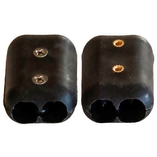 EZTY E-Z -TY 3/8 Inch (9 mm) Double OT Reusable Rope Clamps Black - TWO (2) PACK