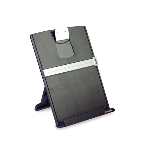 3M Desktop Document Holder Copy Holder, Adjustable Clip Holds Portrait and Landscape Documents for Easy Viewing, Bottom Ledge Has Lip to Keep up to 150 Sheets Securely in Place, Black (DH340MB)