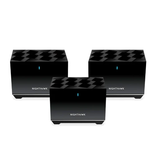 NETGEAR Nighthawk Tri-band Whole Home Mesh WiFi 6 System (MK83) – AX3600 Router with 2 Satellite Extenders, Coverage up to 6,750 sq. ft. and 40+ devices