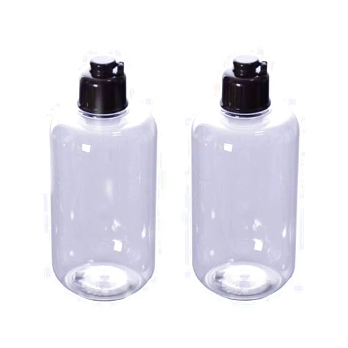 VASANA 300ml/10oz Empty Refill Plastic Squeeze Bottles with Black Flip Cap Cosmetic Makeup Essential Oil Water Shampoo Shower Gel Liquid Body SoapStorage Holder DIY Beauty Tool Pack of 2 (Clear)
