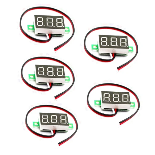 HiLetgo 5pcs Voltage Meter 3 Wire 0.36