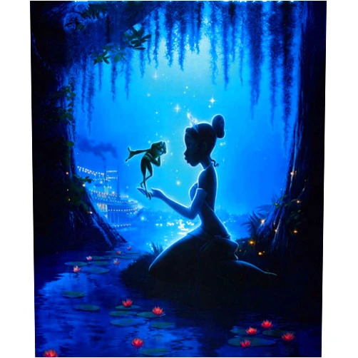 SXSJEIOU Diamond Painting Kits - 5D Tiana Princess Diamond Art for Adults Full Drill Round Crystal Pictures Home Wall Art (12