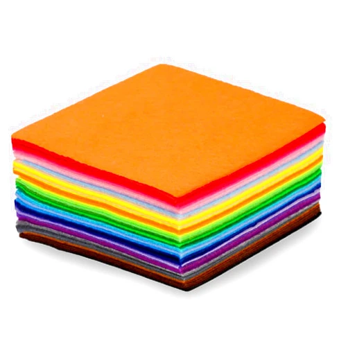 Dudnbt 42pcs 6 x 6 inches Felt Fabric Sheets - Fabrics DIY Craftwork Sewing Patchwork, Felt Crafts Assorted Colour Polyester Felt Sheet for Art and Craft
