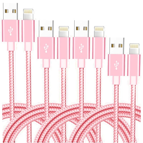 IDISON [MFi Certified] iPhone Charger 4Pack(3/6/6/10FT) USB Charging Cable Nylon Braided Fast Charging iPhone Cord Compatible iPhone14/All iPhones/iPad/iPod