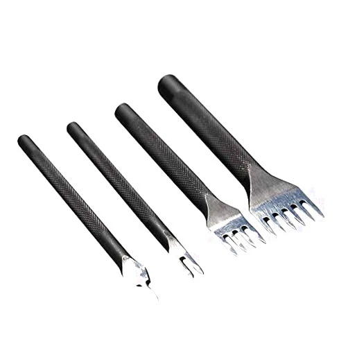Brandless Pingle New Mirror Finish Model with 5mm 1/2/4/6 Prong Leather Craft Tool Hole Punch with Nail Punch