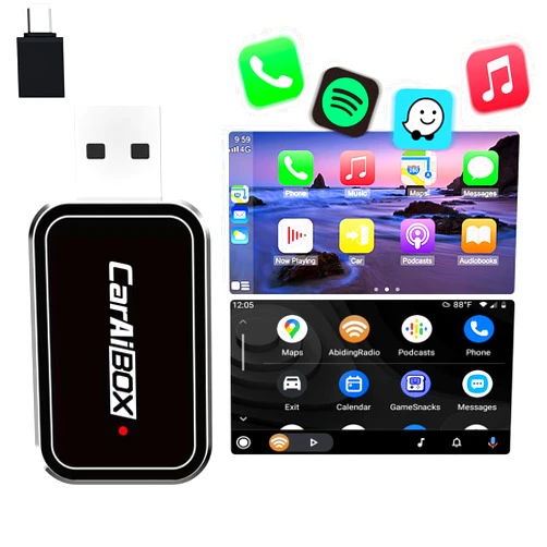 BVICNG Magic Link CarPlay, 2 in 1 Wireless CarPlay Adapter & Android Auto Wireless Adapter 5.0, Fit for iPhone/Android and Cars with OEM Wired CarPlay from 2016