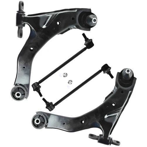 Detroit Axle - Front Lower Control Arms w/Ball Joints + Sway Bars Replacement for 2004-2009 Kia Spectra 5-4pc Set