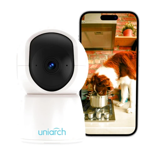 Uniarch 2K Indoor Pan/Tilt Security Camera, 360 Degree Pet Camera with Phone App, Night Vision, Smart Motion Detection Auto Tracking, 2-Way Audio Indoor Camera for Home/Baby/Elder/Pet
