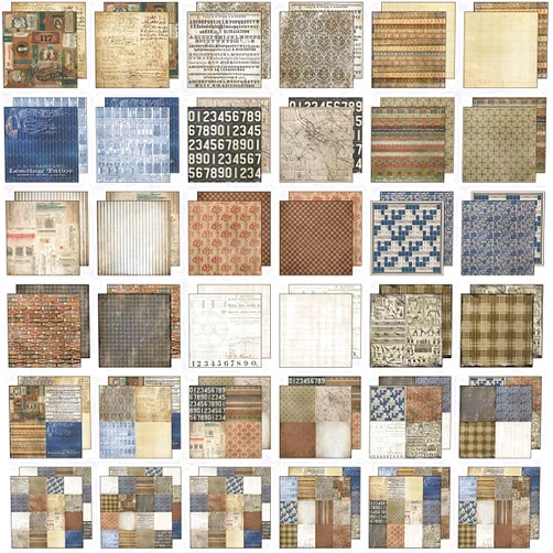 ADVANTUS CORPORATION Tim Holtz Idea-ology Paper Stash, Dapper, 36 Sheets of 12 x 12 Inch Double-sided Cardstock Papers in Brown, Beige, Brown (TH93260) (NEW-12