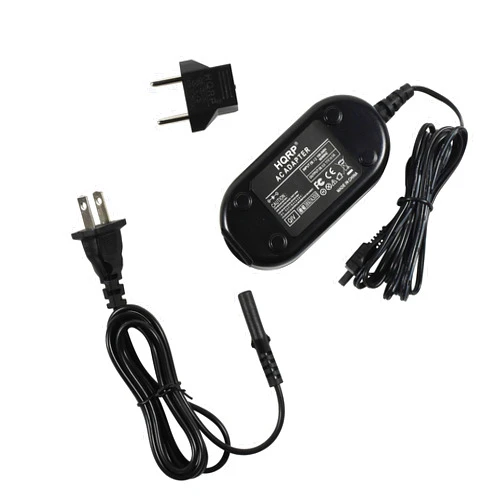 HQRP Replacement AC Adapter / Charger for JVC GZ-MG230, GZ-MG230U, GZ-MG255, GZ-MG31U, GZ-MG31US, GZ-MG330AUA, GZ-MG330AUS Camcorder with USA Cord & Euro Plug Adapter