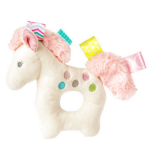Taggies Embroidered Soft Ring Rattle, Painted Pony, 6-Inches