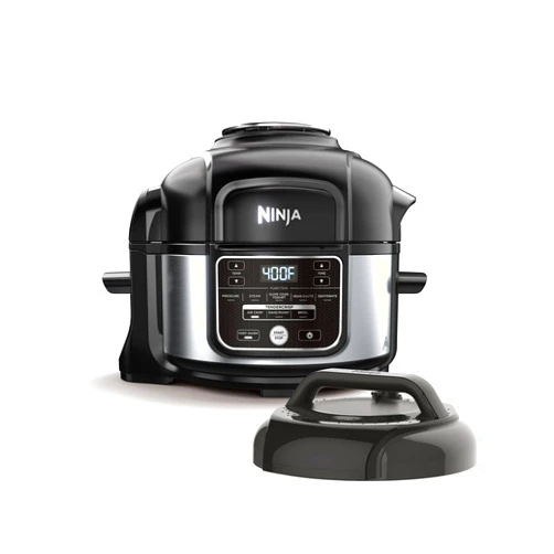 Ninja Foodi Programmable 10-in-1 5-Quart Pressure Cooker and Air Fryer - FD101 Stainless Steel (Renewed)