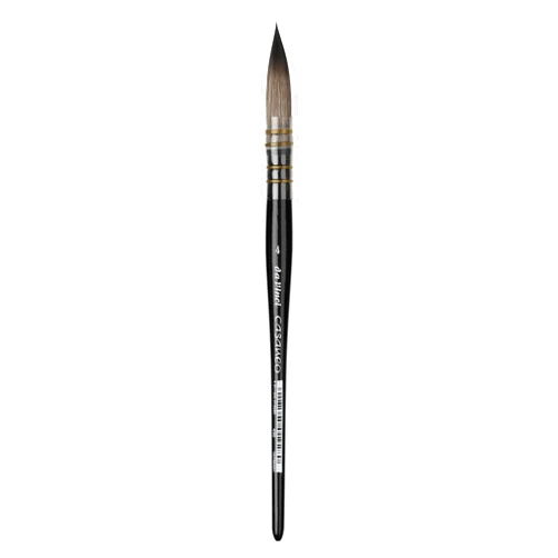 da Vinci Watercolor Series 498 Casaneo Paint Brush, Round Quill New Wave Synthetics, Size 4