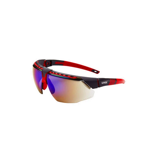 Honeywell UVEX AVATAR RED/BLACK FRAME BLUE MIRROR LENS ANTI-SCRATCH HARD COAT S2863