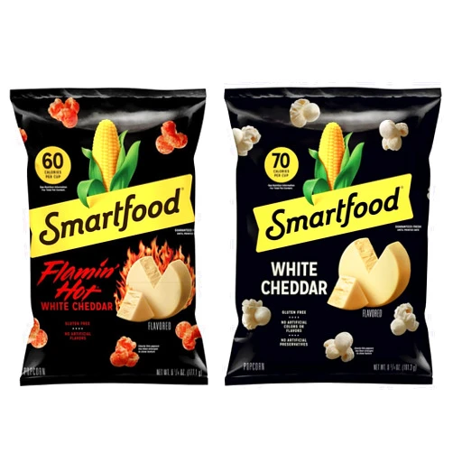 Good Times Fulfillment Smartfood - Flamin' Hot White Cheddar/White Cheddar Popcorn - Variety 2 Pack. Plus GTF Sticker & Gum Stick.