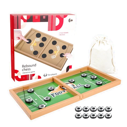 ASBEFORE Large Sling Puck Game Kids, Board Games for Adults, Hockey Table Super Foosball Table Party Family Night Games Interaction Fun Sling Shot Gift 8-12 (Football)